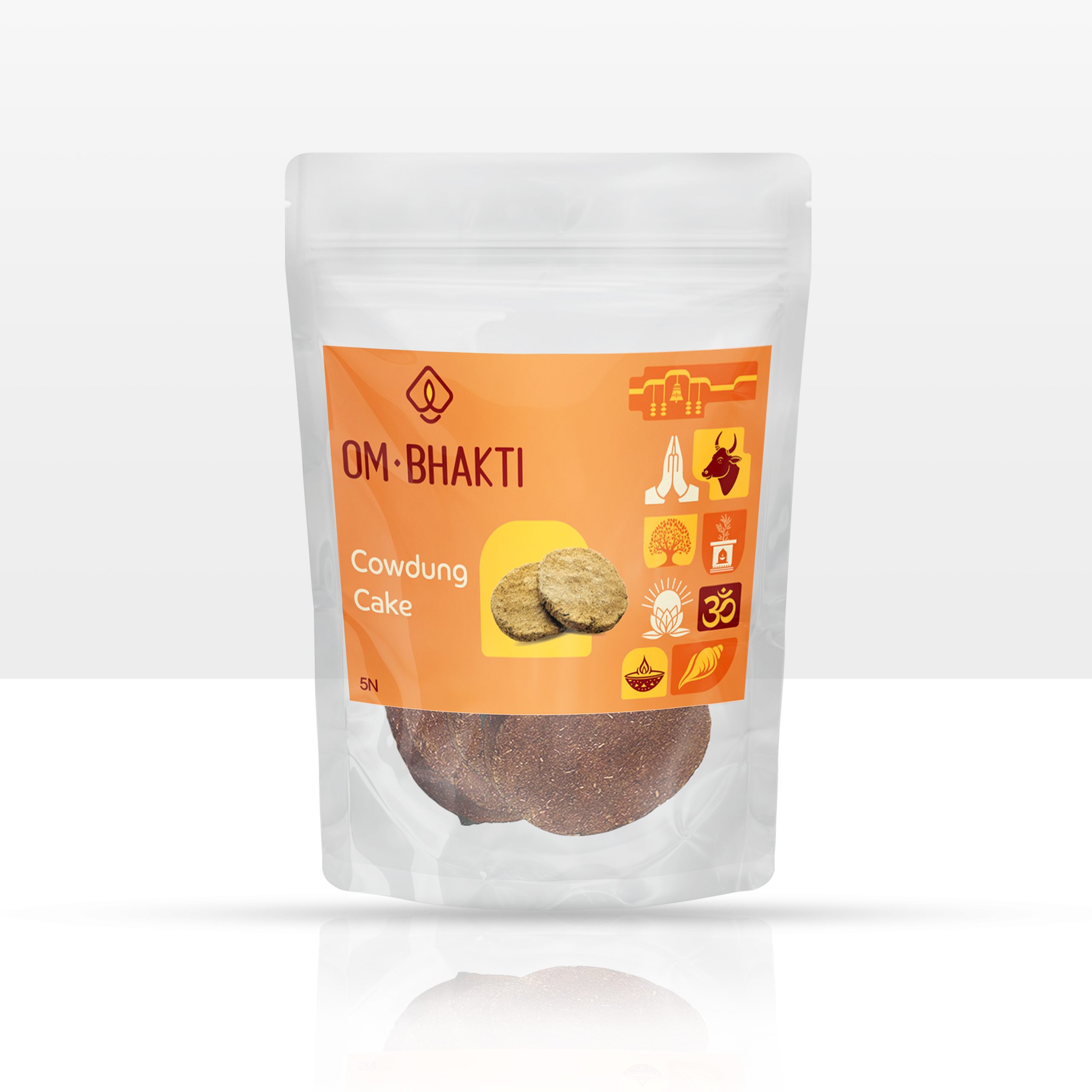 OM Bhakti Cow Dung Cakes (5N) - OM Bhakti