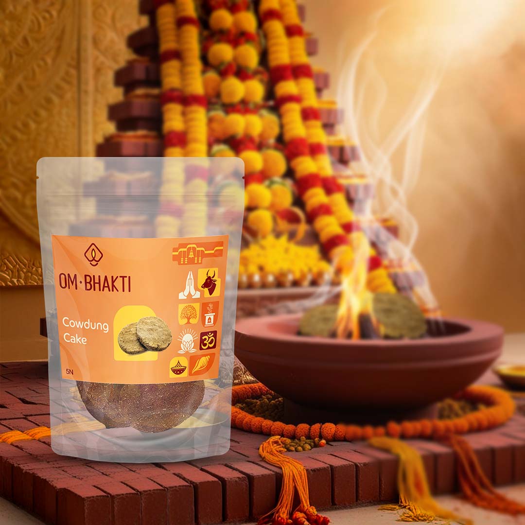 OM Bhakti Cow Dung Cakes (5N) - OM Bhakti